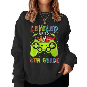 Leveled Up To 4Th Grade Gamer Back To School First Day Boys Women Sweatshirt - Monsterry DE