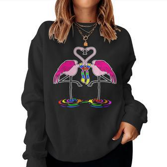 Lgbt Gay Flamingo Women Sweatshirt | Mazezy