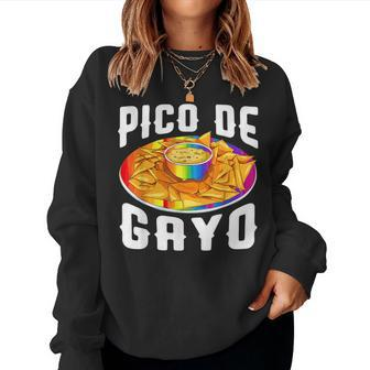 Lgbt Pico De Gayo Gay Pride Gay Rainbow Women Sweatshirt | Mazezy