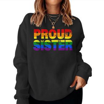 Lgbt Proud Sister Lgbtq Flag Gay Pride Sibling Women Sweatshirt | Mazezy