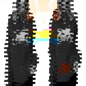 Lgbt-Q Biker Pansexual Pride Gay Motorcycle Men Women Women Sweatshirt | Mazezy