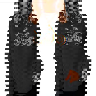 Lgbt-Q Gay Pride Proud Ally Rainbow Color Motorcycle Biker Women Sweatshirt | Mazezy