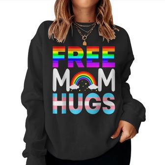 Lgbtq Free Mom Hugs Gay Pride Lgbt Rainbow Women Women Sweatshirt | Mazezy AU