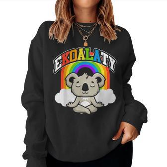 Lgbtq Gay Pride Rainbow Flag Australia Animal Koala Women Sweatshirt | Mazezy