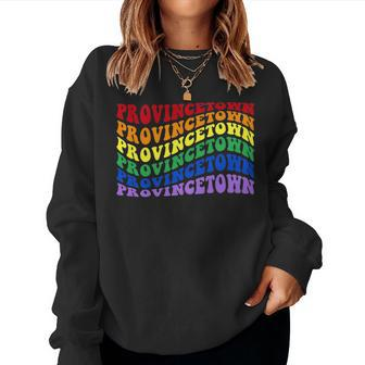 Lgbtq Provincetown Cape Cod Gay Pride Lgbt Rainbow Women Sweatshirt | Mazezy