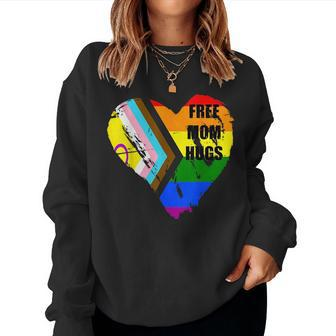 Lgbtqi Flag Free Mom Hugs Women Sweatshirt | Mazezy AU
