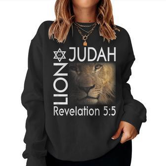 Lion Of Judah T Christian T Jesus Women Sweatshirt | Mazezy