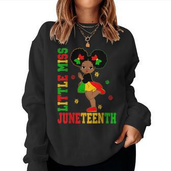 Little Miss Junenth Brown Skin Princess Cute Girls Kids Women Sweatshirt | Mazezy