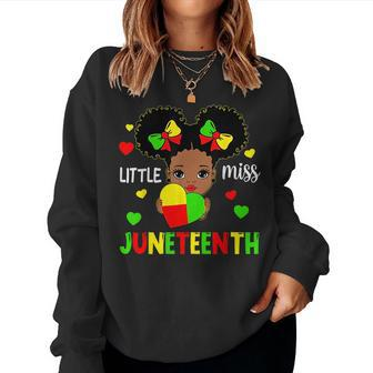 Little Miss Junenth Girl Toddler Black History Black History Women Sweatshirt | Mazezy