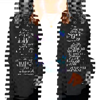 Lolly Grandma Gift Being A Lolly Doesnt Make Me Old Women Crewneck Graphic Sweatshirt - Seseable
