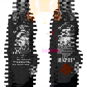 Lolly Grandma Gift Dont Mess With Lollysaurus Women Crewneck Graphic Sweatshirt - Seseable