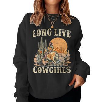 Long Live Howdy Rodeo Western Country Cowgirls Graphic Women Sweatshirt - Monsterry AU