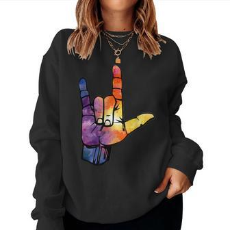 I Love You American Sign Language For Men Women Sweatshirt | Mazezy
