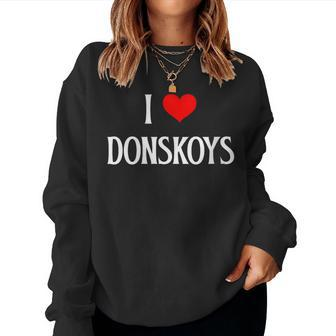 I Love Donskoys I Heart Donskoys Cat Lover Feline Pet Cat Women Sweatshirt | Mazezy AU