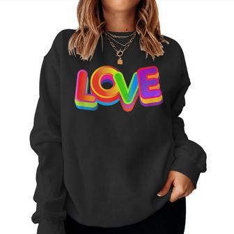 Love Lgbt Rainbow Flag Gay Pride Month Sf Pride Parade Women Sweatshirt | Mazezy
