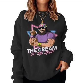 Macho-The Cream Of The CropWrestling Ugly Xmas Christmas Women Crewneck Graphic Sweatshirt - Seseable