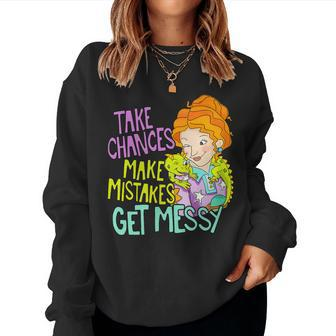 Magic School Bus Take Chances Make Mistakes Get Messy Women Sweatshirt - Seseable