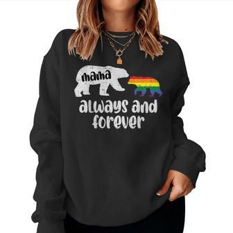 Mama Bear Always Cute Gay Pride Ally Lgbtq Month Mom Women Women Sweatshirt | Mazezy