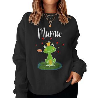 Mama Frog Cute Mother's Day Mom Mommy Women Sweatshirt | Mazezy
