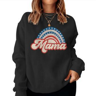 Mama Mini 4Th Of July Usa Flag Rainbow Mom Daughter Matching For Mom Women Sweatshirt | Mazezy