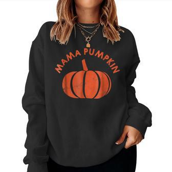 Mama Pumpkin Family For Autumn Fall Halloween For Mama Women Sweatshirt | Mazezy
