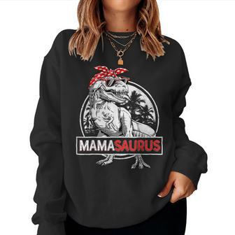 Mamasaurus T Rex Dinosaur Mama Saurus Family Matching For Mama Women Sweatshirt | Mazezy UK
