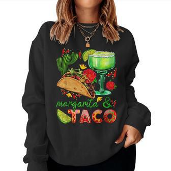 Margs & Tacos Margarita Tequila Drinker Taco Lover Tacos Women Sweatshirt | Mazezy