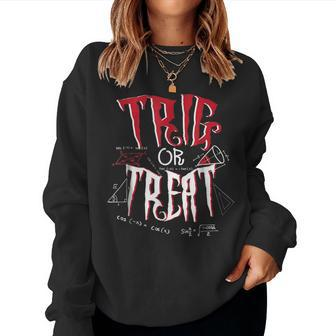 Math Teacher Halloween Trigonometry Teaching Math Women Sweatshirt | Mazezy