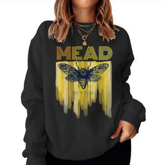 Mead Dripping Honey Bee Retro Women Sweatshirt | Mazezy