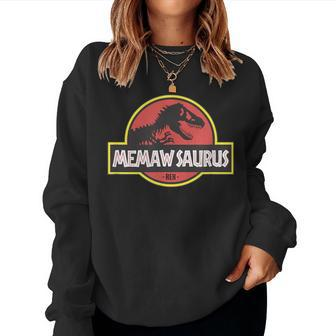 Memaw Saurus T Rex Dinosaur Mother Day Women Sweatshirt | Mazezy