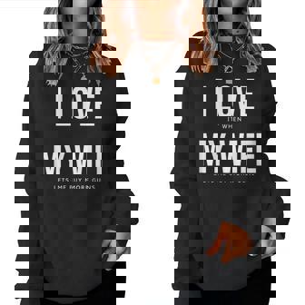 Mens I Love It When My Wife Lets Me Buy More Guns - For Men Women Crewneck Graphic Sweatshirt - Thegiftio