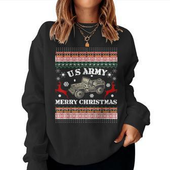 Merry Christmas-Us Army-Ugly Christmas Sweater T Women Sweatshirt | Mazezy UK
