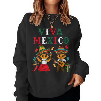 Mexican Independence Viva Mexico Boy Girl Maracas Guitar Women Sweatshirt | Mazezy