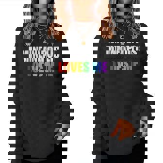 Minneapolis Gay Pride Lgbt Rainbow Love Minnesota Women Sweatshirt | Mazezy