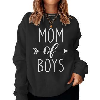 Mom Of 1 2 3 Boys Arrow T Cute Mama Women Sweatshirt | Mazezy
