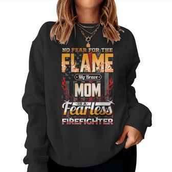 Mom Firefighter American Flag Women Sweatshirt | Mazezy