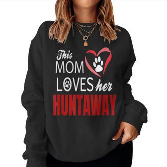 This Mom Loves Her Huntaway Dog Women Sweatshirt | Mazezy