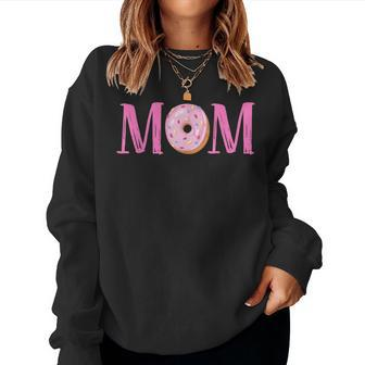Mom Of The Sweet One Birthday Donut Girl 1St Birthday Women Sweatshirt - Thegiftio UK