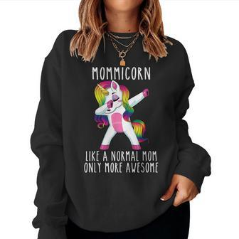 Mommicorn Like A Normal Mommy Only More Awesome Unicorn Women Crewneck Graphic Sweatshirt - Thegiftio UK