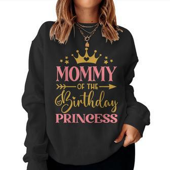 Mommy Of The Birthday Princess Themed Family Girl Birthday Women Sweatshirt - Thegiftio UK