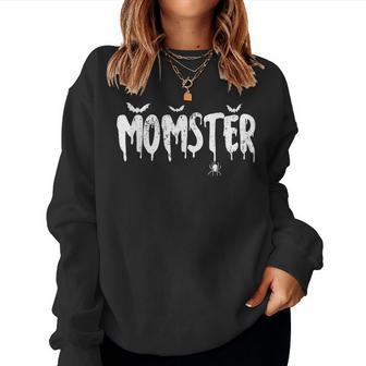 Momster Couple Matching Family Mom Dad Halloween Party Women Sweatshirt