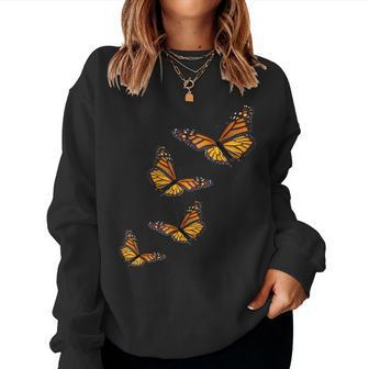 Monarch Butterfly -Milkweed Plants Butterflies Women Sweatshirt | Mazezy CA