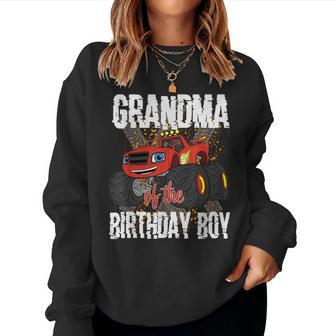 Monster Truck Family Matching Party Grandma Of The Birthday Women Sweatshirt | Mazezy