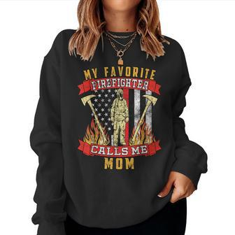 For Mother Of Firefighter Mom Fire Department Pride Women Sweatshirt | Mazezy