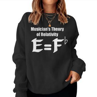 Music Teacher Humorous E Equals F Flat Women Sweatshirt | Mazezy