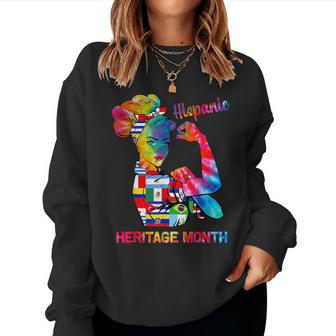 National Hispanic Heritage Month Latina Messy Bun Women Sweatshirt - Seseable
