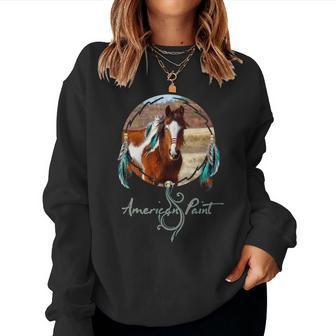Native American War Horse Women Sweatshirt | Mazezy