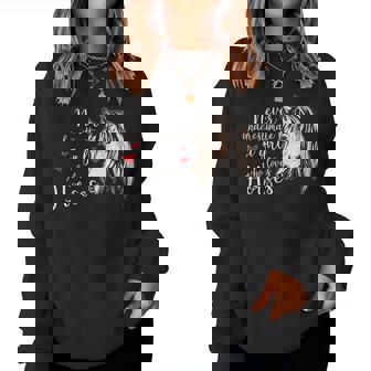 Never Underestimate A Girl Who Loves Horses Horse Girl Farm Women Crewneck Graphic Sweatshirt | Seseable CA