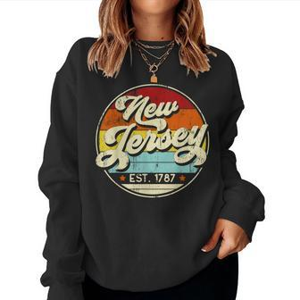 Nj Locals Visitors New Jersey Moms Dads Garden State Women Sweatshirt | Mazezy