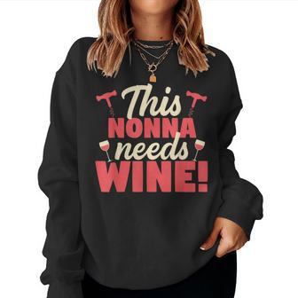 This Nonna Needs Wine Italian Grandma Sweatshirt | Mazezy